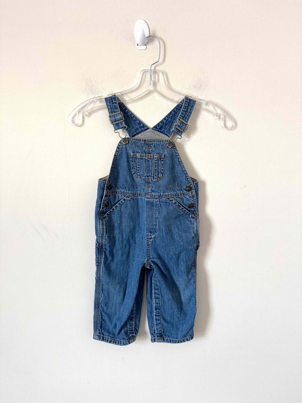 Gap Baby Toddler Lined Denim Overalls Jeans Blue Size 18-24 months
